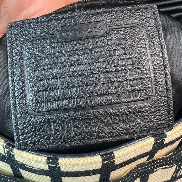 Coach Madison Graphics Black and White Plaid Canvas, 28084 - Picture 7 of 7